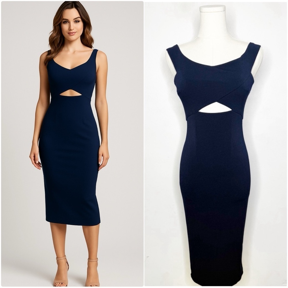 Bec & Bridge x Revolve Salt Lake Dress Navy Blue Size 2 Cutout  Cocktail Dress